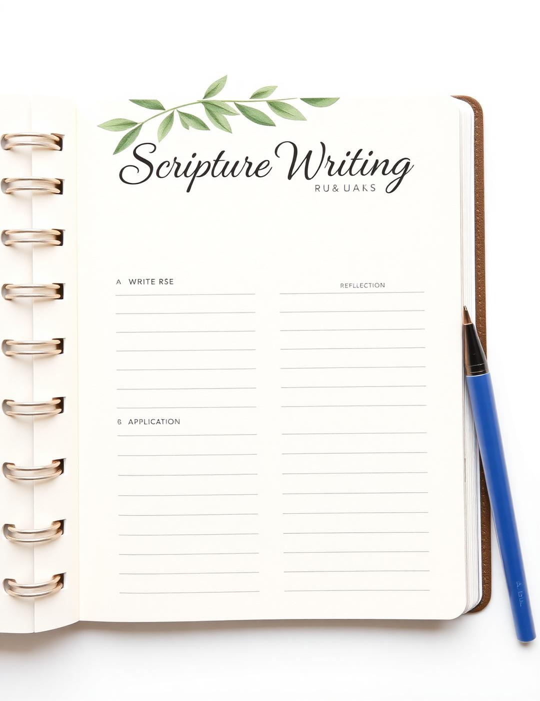 Scripture Writing interior page