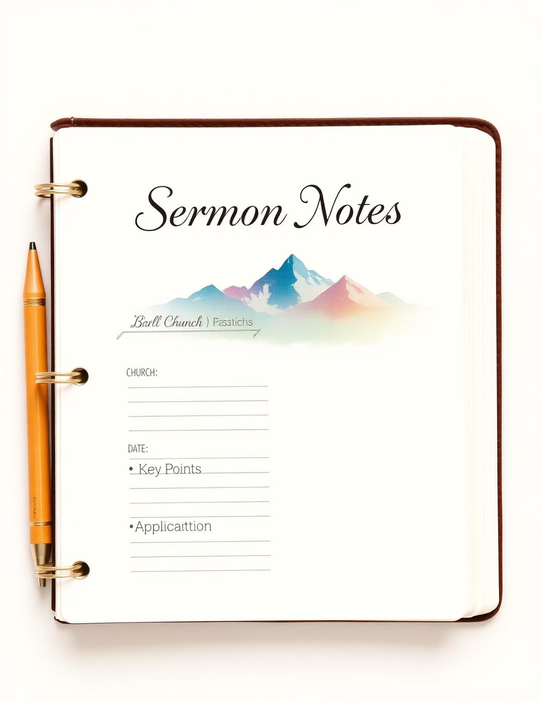 Sermon Notes interior page